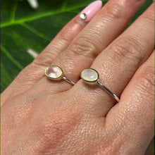 Load image into Gallery viewer, 18K Gold &amp; 925 Silver Combo Oval Ring
