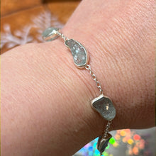 Load image into Gallery viewer, Raw Aquamarine 925 Sterling Silver Bracelet
