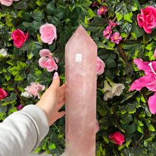 Load image into Gallery viewer, XXL Rose Quartz Tower Point 5.6KG
