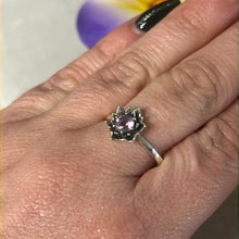 Load image into Gallery viewer, Amethyst Flower 925 Silver Ring -  Size P 1/2 - Q Facet cut
