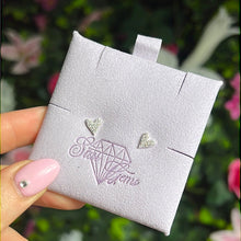 Load image into Gallery viewer, Cz Heart 925 Sterling Silver Studs
