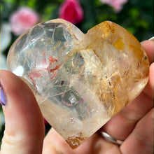 Load image into Gallery viewer, Fire Quartz Hematoid &amp; Golden Healer Heart
