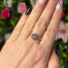 Load image into Gallery viewer, Amethyst Flower 925 Silver Ring -  Size P 1/2 - Q Facet cut
