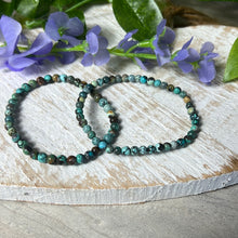Load image into Gallery viewer, 4mm Natural African Turquoise bead bracelet
