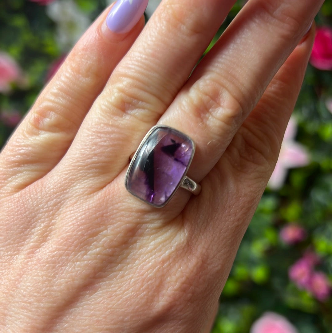 AA Amethyst 925 Sterling Silver Ring - Size O