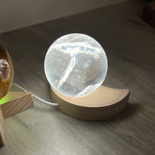 Load image into Gallery viewer, Moon Wood Light base lamp stand - USB
