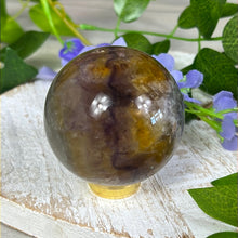 Load image into Gallery viewer, Fluorite with Yellow Sphere
