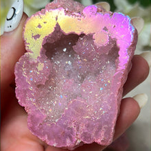 Load image into Gallery viewer, Pink Aura Geode Cluster
