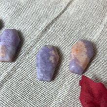 Load image into Gallery viewer, Lepidolite with stillbite coffin - flat back
