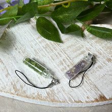 Load image into Gallery viewer, Peridot or Ametrine Mini Phone Charm Chain Accessories Keyring
