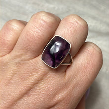 Load image into Gallery viewer, AA Amethyst 925 Sterling Silver Ring - Size R 1/2 - S
