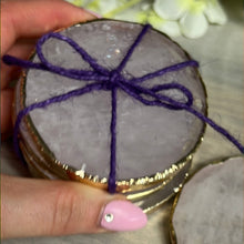 Load image into Gallery viewer, Stunning Rose Quartz Round Coaster / Charging Plate - Set of 4
