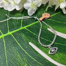 Load image into Gallery viewer, Evil Eye Protection 925 Silver Thread Adjustable Bracelet
