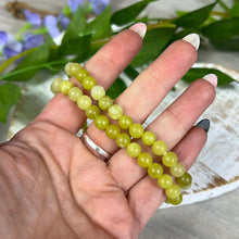 Load image into Gallery viewer, Yellow Jade Bead Bracelet 6mm

