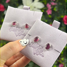 Load image into Gallery viewer, AA Natural Ruby 925 Sterling Silver Studs
