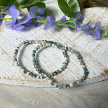 Load image into Gallery viewer, 4mm Moss Tree Agate Bead Bracelet
