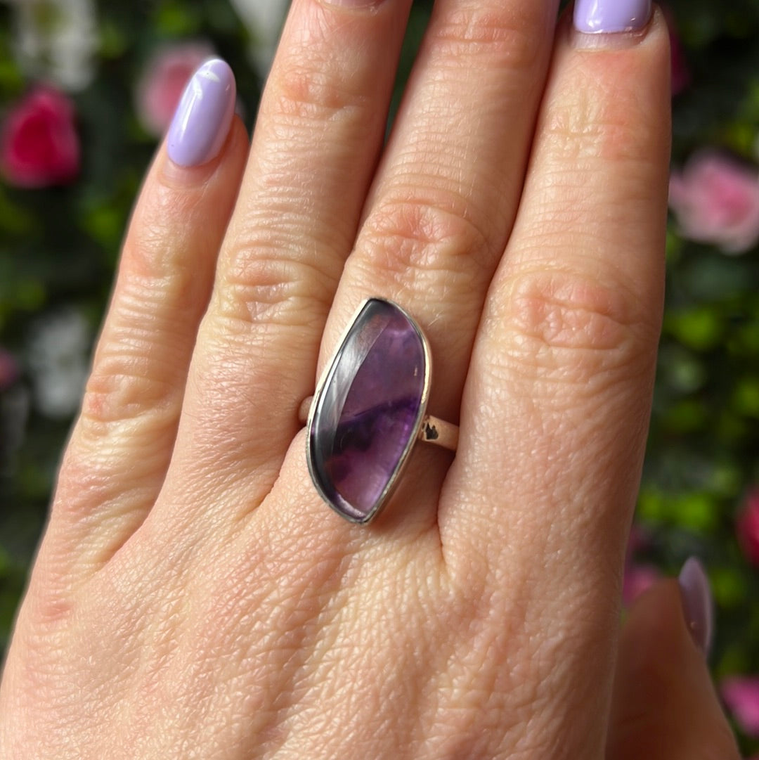 AA Amethyst 925 Sterling Silver Ring - Size O