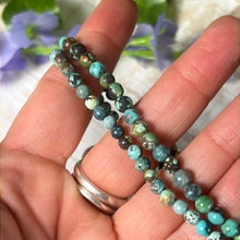 Load image into Gallery viewer, 4mm Natural African Turquoise bead bracelet
