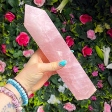 Load image into Gallery viewer, XL Rose Quartz Tower Point
