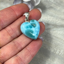 Load image into Gallery viewer, AA Larimar 925 Heart - Sterling Pendant
