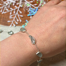 Load image into Gallery viewer, Raw Aquamarine 925 Sterling Silver Bracelet
