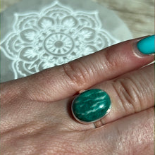 Load image into Gallery viewer, AA Amazonite 925 Silver Ring -  Size L 1/2 - M
