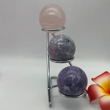 Load image into Gallery viewer, Trio Silver Metal Sphere Display Stand

