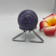 Load image into Gallery viewer, Triangle Raise Silver Metal Sphere Display Stand
