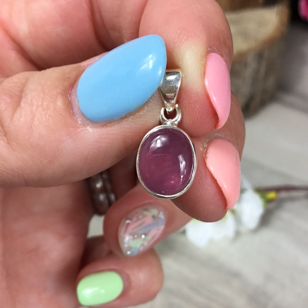 AA Natural Ruby 925 Sterling Silver Pendant