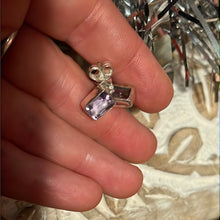 Load image into Gallery viewer, Amethyst Facet 925 Sterling Studs Earrings
