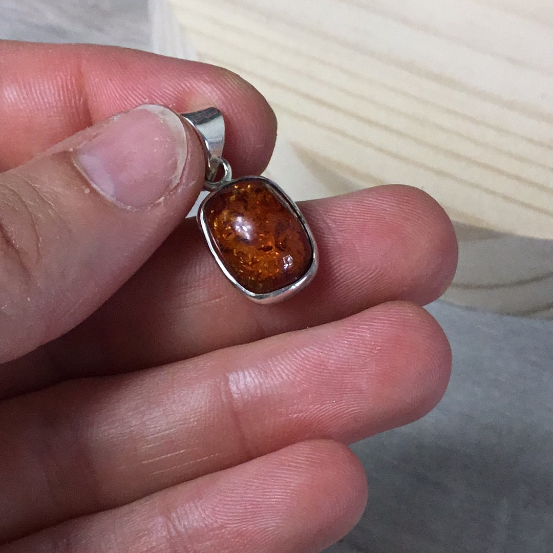 Amber 925 Sterling Silver Pendant