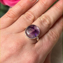 Load image into Gallery viewer, AA Amethyst 925 Sterling Silver Ring - Size P 1/2
