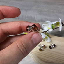 Load image into Gallery viewer, Amber 925 Sterling Studs
