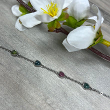 Load image into Gallery viewer, Heart Mix Tourmaline Sterling Silver 925 Bracelet

