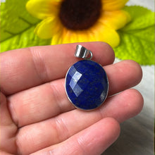 Load image into Gallery viewer, AA Lapis Facet 925 Sterling Pendant

