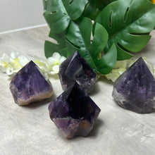 Load image into Gallery viewer, Amethyst Half &amp; Half Polished Raw Tower Points
