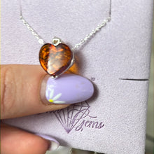 Load image into Gallery viewer, Amber Heart Sterling Pendant
