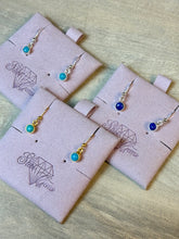 Load image into Gallery viewer, Birthstone Earrings in Sterling Silver &amp; Gold
