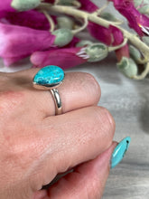 Load image into Gallery viewer, Adjustable Turquoise 925 Sterling Silver Ring
