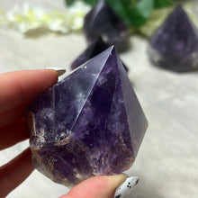 Load image into Gallery viewer, Amethyst Half &amp; Half Polished Raw Tower Points
