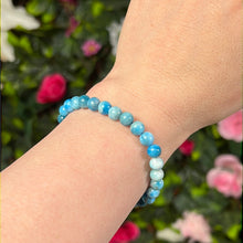 Load image into Gallery viewer, Apatite 6mm Bead Bracelet
