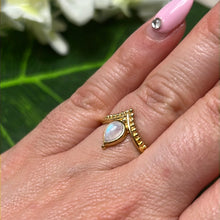 Load image into Gallery viewer, Moonstone Mandala Crown 18K Gold
