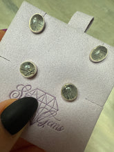 Load image into Gallery viewer, Black Tourmaline Rutile in Quartz 925 Sterling Silver Rutilated Studs
