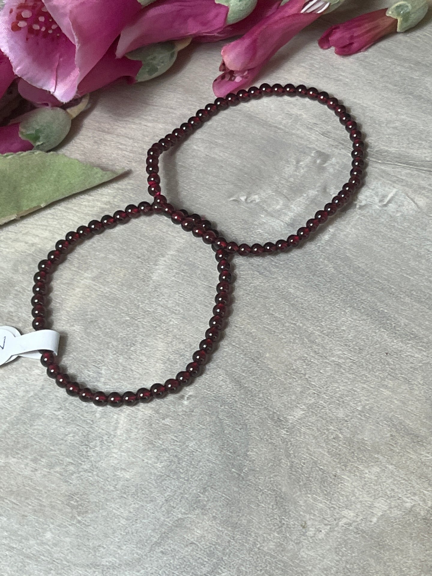 AA Garnet Bead Bracelet 4mm