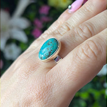 Load image into Gallery viewer, Adjustable Turquoise 925 Sterling Silver Ring
