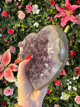 Load image into Gallery viewer, Large Amethyst Druzy Heart
