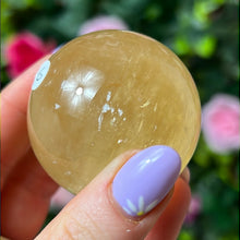 Load image into Gallery viewer, Honey Calcite - yellow optical calcite Sphere
