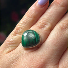 Load image into Gallery viewer, Malachite 925 Silver Ring -  Size K 1/2
