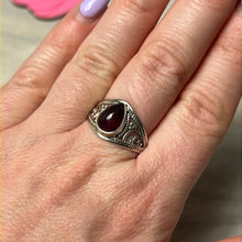 Load image into Gallery viewer, Ruby Natural 925 Silver Ring - Size R 1/2
