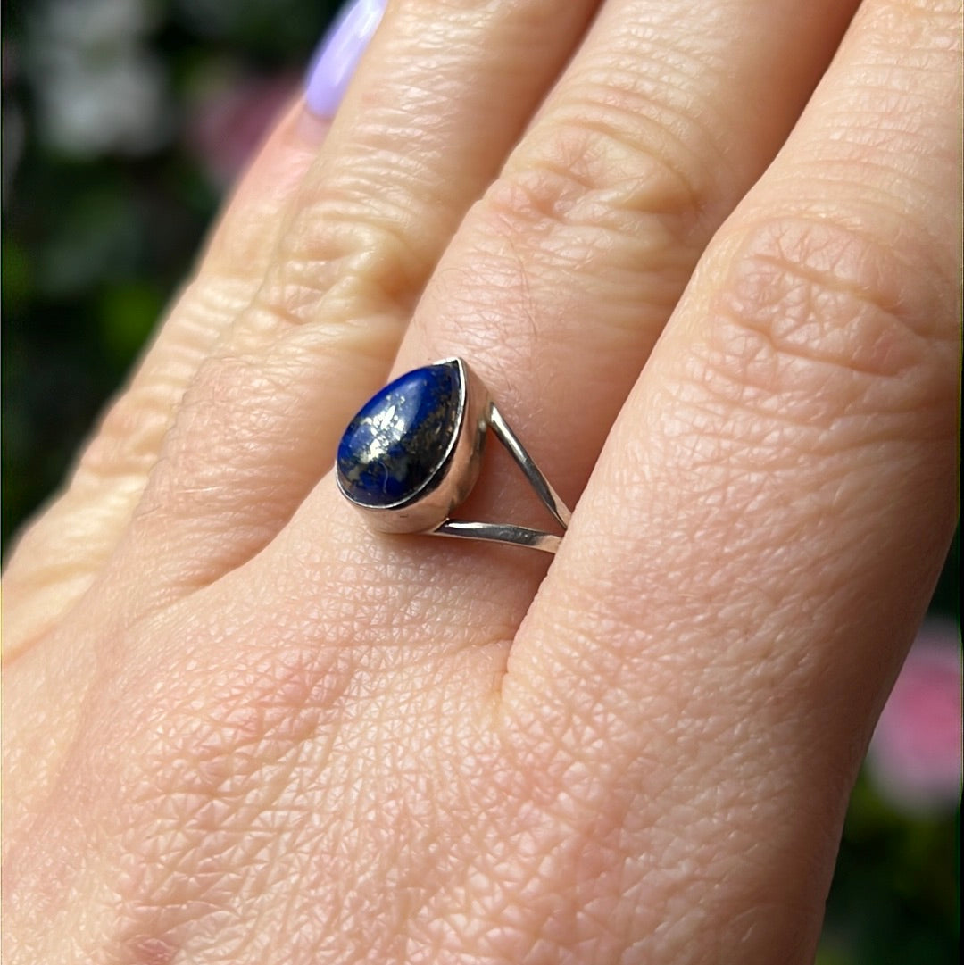 Lapis 925 Sterling Silver Ring -  Size Y 1/2